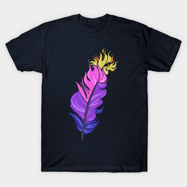 Fire feather T-Shirt by Velvet